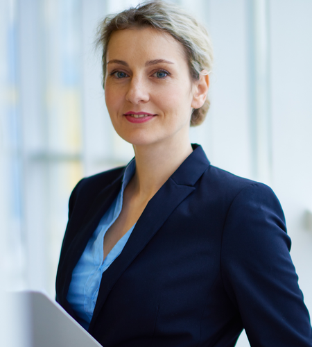 lady manager in suit 